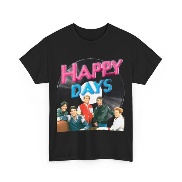 Happy Days T-Shirt, Graphic Tee, Positive Vibes Shirt, Retro Style Top, Vintage Inspired Clothing, Casual Unisex Tee