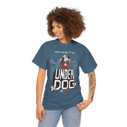Retro Underdog Graphic Tee, Unisex Cotton T-Shirt, Vintage Cartoon Shirt, Gift for Dog Lovers, Fun Casual Wear, Unique Graphic Tee