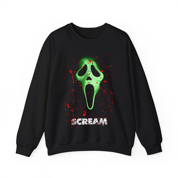 Scream Sweatshirt, Gothic Crewneck Jumper, Emo Pullover, Dark Grunge Top, Horror Movie Clothing