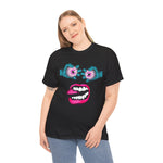 Psychadelic Eye & Mouth Graphic Tee, Unisex Cotton T-Shirt, Fun Casual Wear, Halloween Costume, Unique Gift, Streetwear Style