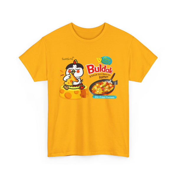 Buldak Spicy Cheese Ramen tee, Korean Food Lover Gift, Ramen Noodle Shirt, Foodie Graphic Tee, Spicy Food Apparel, Food Lover Gift, Ramen