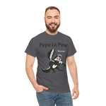 Pepe Le Pew Unisex Heavy Cotton Tee - Fun Cartoon T-Shirt for Fans, Comfy Graphic Shirt, Gift for Animation Lovers, Casual Wear, Unique