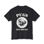 T-Shirt Pugs Not Drugs Funny Dog Lover Gift Unisex HD Cotton™