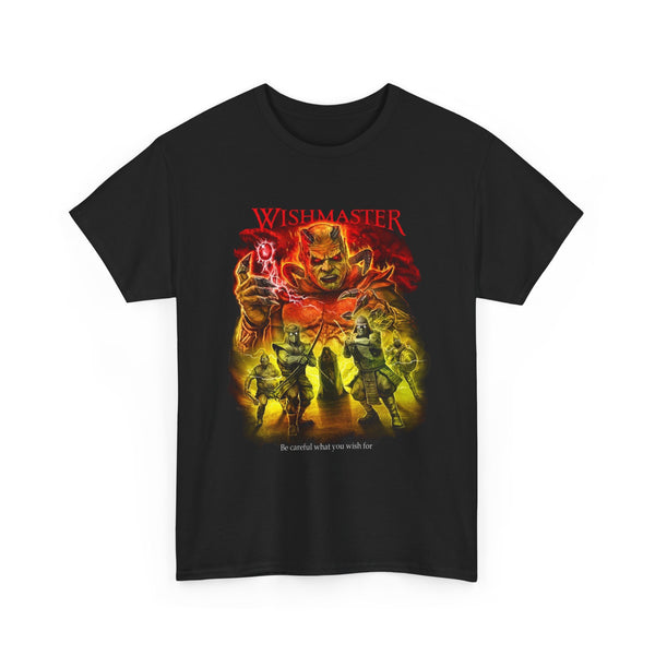 Wish Master Unisex Tee Shirt, Halloween Costume, Scary Film Fan Gift, Horror Graphic Print, Cult Classic Apparel