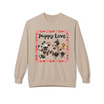 Puppy Love Sweatshirt, Dog Mom Gift, Dog Lover Apparel, Cozy Animal Print Jumper, Cute Pet Owner Pullover