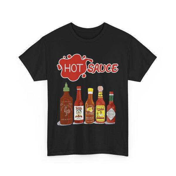 Sassy Hot Sauce Unisex Heavy Cotton Tee, Funny Foodie Gift, Spicy Lover Shirt, Casual Wear, Kitchen Vibes, Gift for Chefs