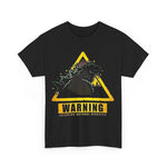 Warning Godzilla T-Shirt, Funny Gift for Fans, Unisex Heavy Cotton Tee, Nature Disaster Tee, Sci-Fi Themed Apparel, Casual Wear