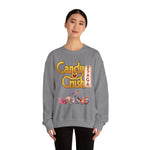 Candy Crush Front and Back Design Sweatshirt, Colorful Jumper, Fun Pullover, Sweet Treat Apparel, Cozy Top