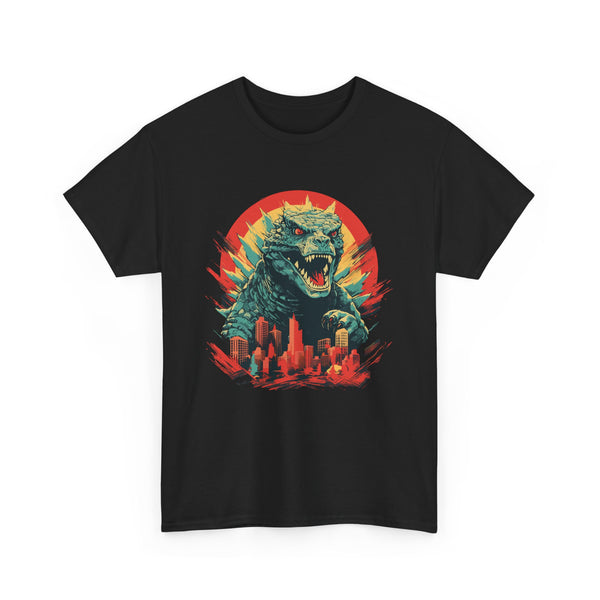 Godzilla Inspired Japanese Style T-shirt, Cute Graphic Tee, Unisex Cotton Top, Kaiju Lover Gift, Asian Pop Culture Shirt