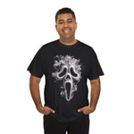 Smoky Ghostface Tee, Halloween Shirt, Spooky Graphic T-Shirt, Unisex Ghost Costume Top, Creepy Smoke Apparel, Horror Movie Lover Gift