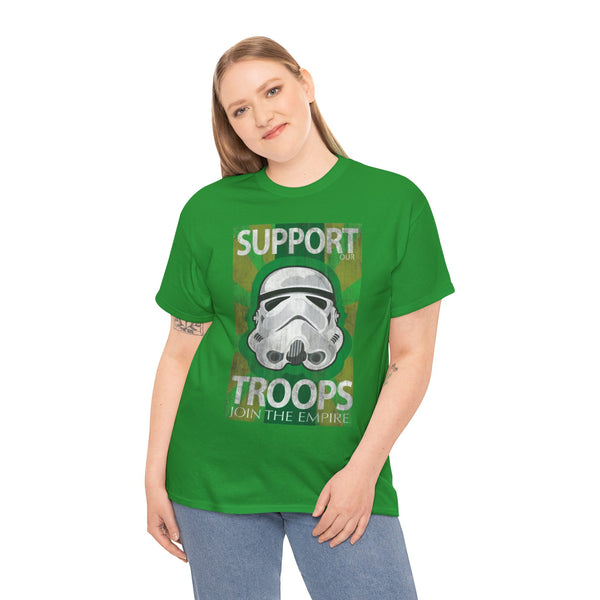 Support Our Troops Unisex Tee, Vintage Stormtrooper Shirt, Sci-Fi Fan Gift, Military Support Shirt, Star Wars Inspired Apparel