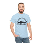 Prestige Worldwide 'Boats & Hoes' Unisex Heavy Cotton Tee, Funny Graphic Shirt, Beachwear, Gift for Him, Summer Casual Wear