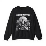 Classic Monsters Sweatshirt, Halloween Crewneck, Vintage Horror Sweater, Retro Monster Pullover, Gothic Sweatshirt