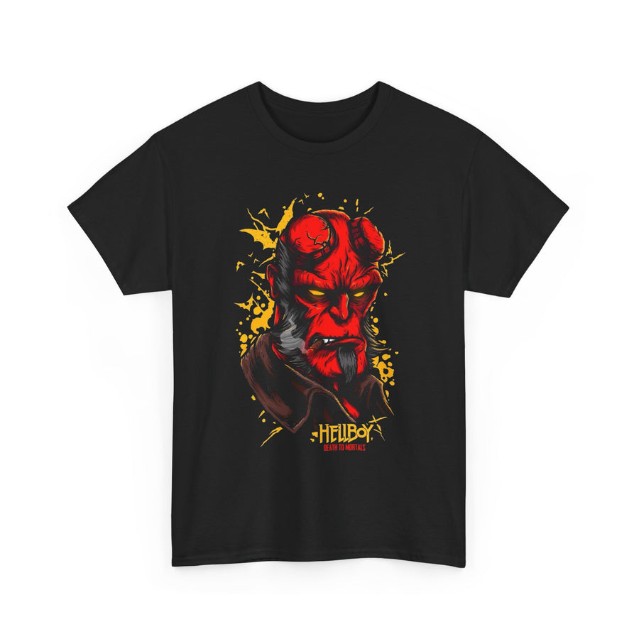 Hellboy Unisex Heavy Cotton Tee, Cool Comic Book Graphic T-Shirt, Movie Fan Gift, Superhero Costume Cosplay Top, Casual Tee Shirt