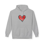 Heart Patchwork Front and Back Print Love Hoodie, Valentine's Day Sweatshirt, Romantic Unisex Fleece Jumper, Cozy Couples Gift