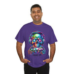 Game On Skull Tee for Gamers, Unisex Heavy Cotton T-Shirt, Gaming Apparel, Gift for Gamers, Halloween Shirt, Casual Wear