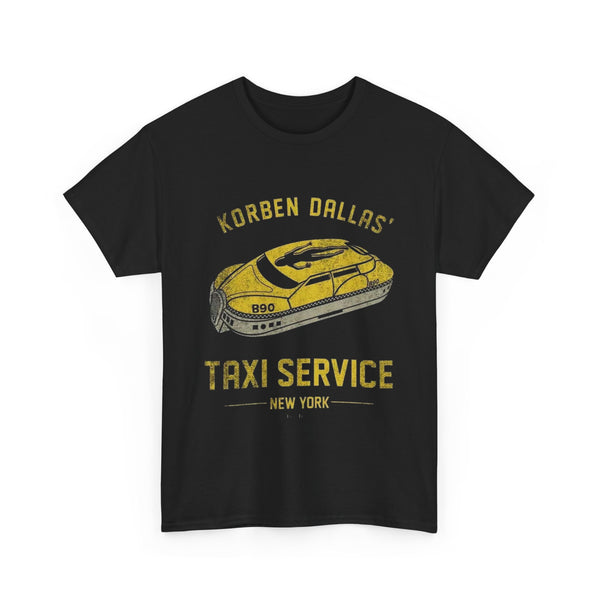 Sci-Fi Taxi Service Unisex Heavy Cotton Tee, Korben Dallas Movie Shirt, 5th Element Fan Gift, Space Traveler Apparel, Retro 90s Movie