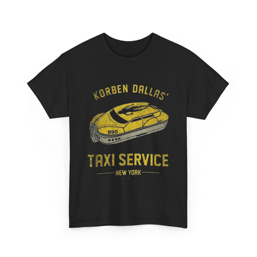Sci-Fi Taxi Service Unisex Heavy Cotton Tee, Korben Dallas Movie Shirt, 5th Element Fan Gift, Space Traveler Apparel, Retro 90s Movie