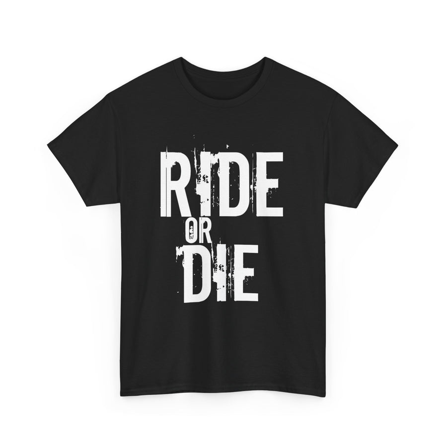 Ride or Die Unisex Heavy Cotton Tee, Perfect Gift for Bikers, Casual Wear, Friendship Day, Graphic Tee, Comfortable Style