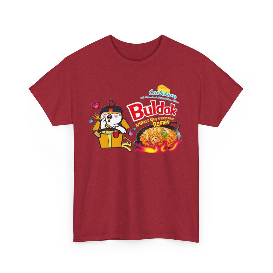 Buldak Ramen T-shirt, Spicy Carbonara Ramen Noodle Shirt, Foodie Tee, Korean Noodle Lovers Gift, Ramen Bowl T-Shirt, Funny Food Shirt