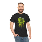 Playful Kermit Expression Tee, Cool Graphic T-Shirt, Animal Lover Gift, Casual Wear, Eco-Friendly Fashion, Fun Summer Outfit