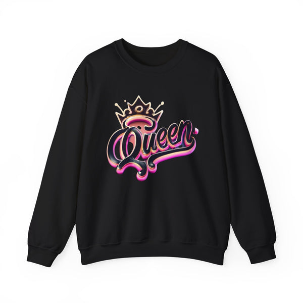 Queen Sweatshirt, Royalty Apparel, King and Queen Matching Set, Cozy Jumper, Gender Neutral Top, Hip Hop Fashion, Streetwear Clothing