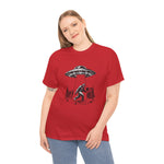 Alien and Big Foot Unisex T-shirt, Sci-Fi Graphic Tee, UFO Lover Shirt, Mythical Creature Top, Extraterrestrial Apparel