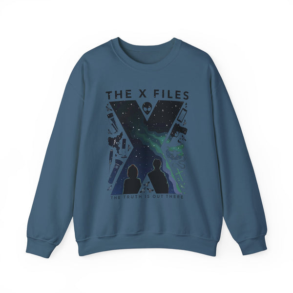 X-Files Sweatshirt, Sci-Fi Crewneck Jumper, Mulder and Scully TV Show Merch, Paranormal Fan Gift, Unisex Pullover, Extraterrestrial