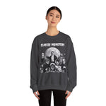 Classic Monsters Sweatshirt, Halloween Crewneck, Vintage Horror Sweater, Retro Monster Pullover, Gothic Sweatshirt