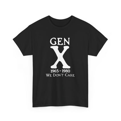 Generation X - We Don't Care T-Shirt, Retro Tee, 90s Grunge Shirt, Unisex Graphic Top, Rebellion Clothing