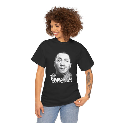 Vintage Comedy Inspired Unisex Heavy Cotton Tee, Curly Howard Quote T-Shirt, Three Stooges Gift Shirt, Retro Comedy Movie Tee, Funny Quote