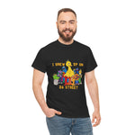 I Grew Up on Da Street-Sesame Street Inspired Tee, Retro TV Show Shirt, Childhood Nostalgia Top, Urban Streetwear Clothing, Vintage Cartoon