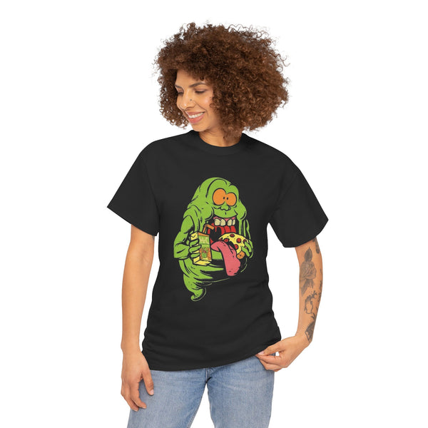 Retro Slimer Goofy Tee, Perfect for Halloween, Ghostbusters Fans, Movie Night, Casual Wear, Unisex Tee, Gift for Nerds