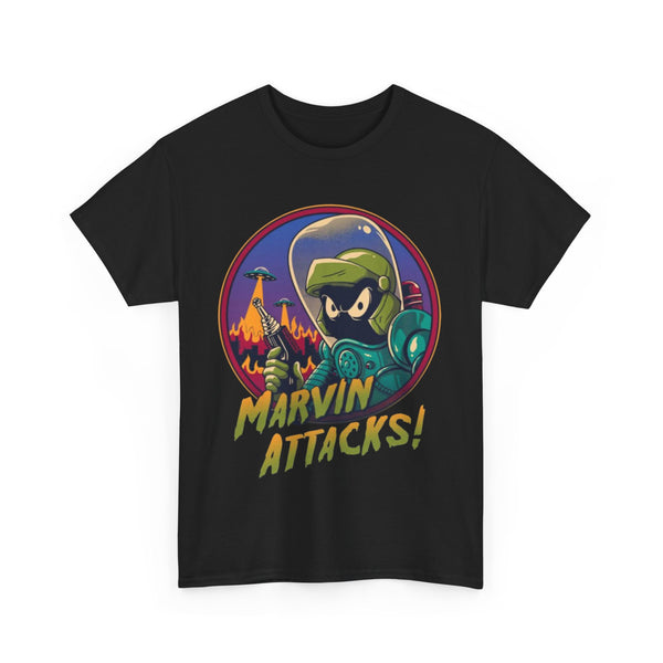 Marvin Attacks Looney Toons Martian T-Shirt, Graphic Tee, Unisex Shirt, Cartoon Character Apparel, Funny Tee