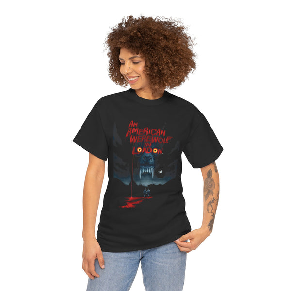 American Werewolf in London Tee, Classic Film Shirt, Unisex Cotton Top, Vintage Horror Tee, Horror Movie T-Shirt