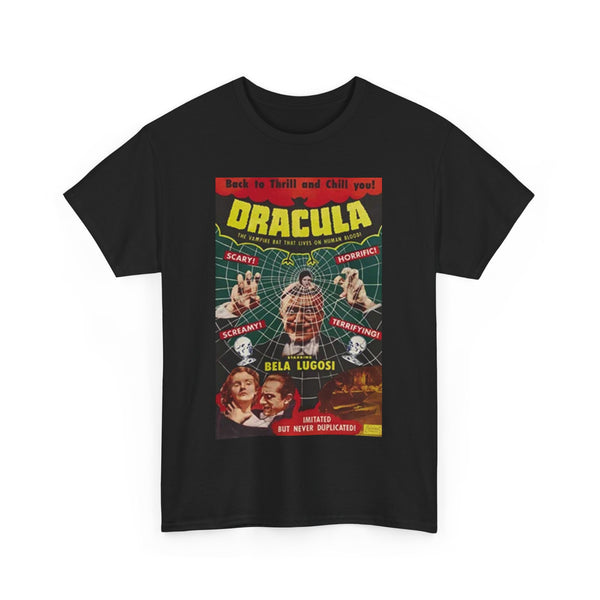 Dracula Movie Poster Unisex Tee, Shirt, Vampire Graphic Vintage Horror Film Clothing Gift, Halloween Tshirt Costume, Gothic Classic Cinema