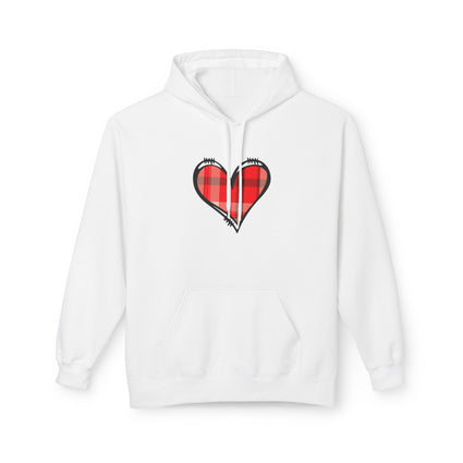 Heart Patchwork Front and Back Print Love Hoodie, Valentine's Day Sweatshirt, Romantic Unisex Fleece Jumper, Cozy Couples Gift