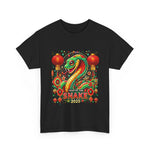 Snake Year 2025 Tee, Chinese Zodiac Shirt, Unisex Cotton Top, Year of the Snake Gift, Lunar New Year Apparel