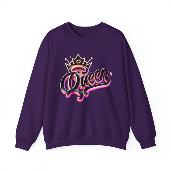 Queen Sweatshirt, Royalty Apparel, King and Queen Matching Set, Cozy Jumper, Gender Neutral Top, Hip Hop Fashion, Streetwear Clothing