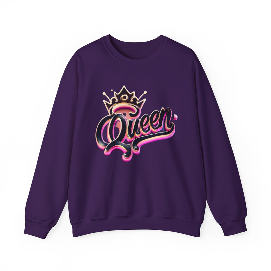Queen Sweatshirt, Royalty Apparel, King and Queen Matching Set, Cozy Jumper, Gender Neutral Top, Hip Hop Fashion, Streetwear Clothing