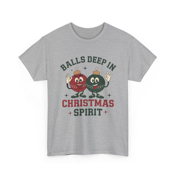 Christmas Ornaments Illustration Tee | Balls in Deep Christmas Spirit