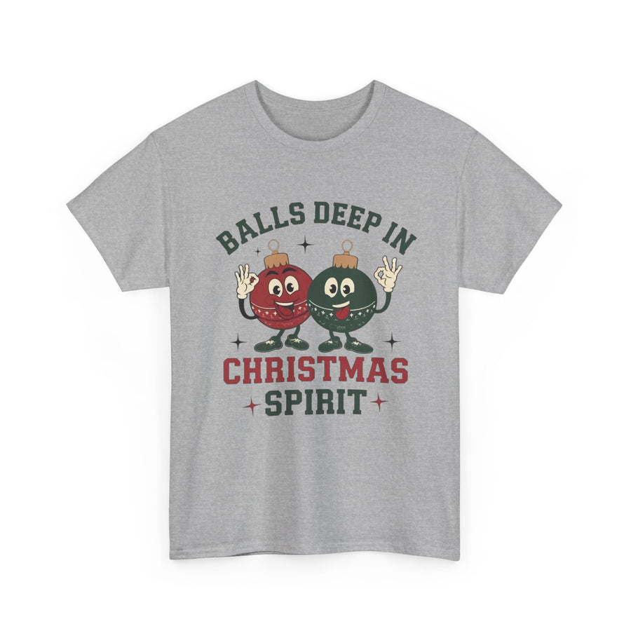 Christmas Ornaments Illustration Tee | Balls in Deep Christmas Spirit