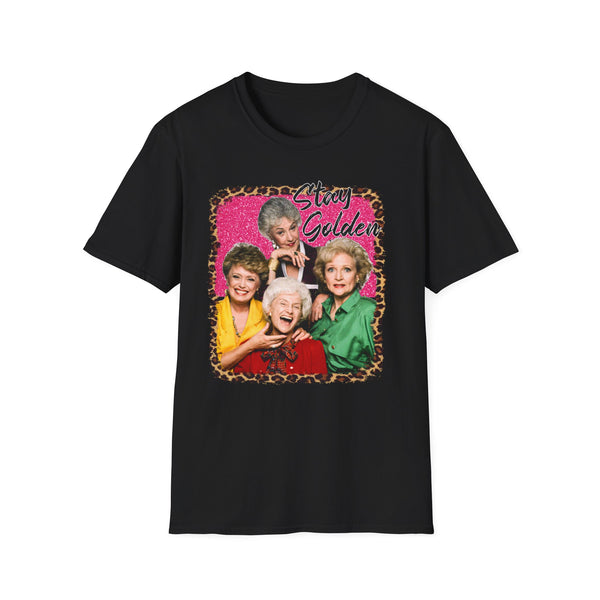 Golden Girls Inspired Stay Golden T-Shirt, TV Show Graphic Tee, Retro 80s Shirt, Classic Sitcom Fan Gift, Vintage Inspired Top
