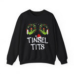 Grinch Hands Tinsel Tits Sweatshirt | Funny Christmas Holiday Sweater