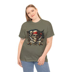 Pirate Adventure Front and Back Tee, Skull Graphic T-Shirt for Nature Lovers, Perfect for Halloween, Reef & Beach Celebrations