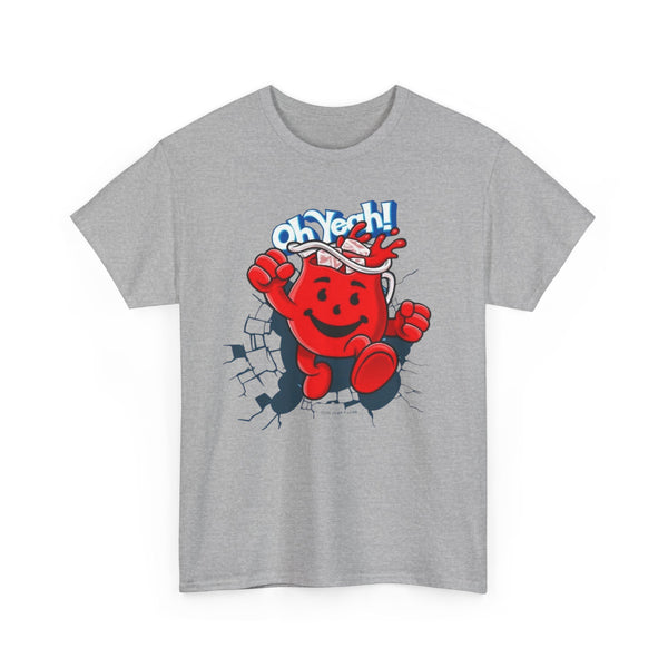 Retro Kool Powder Drink Unisex Heavy Cotton Tee, Fun Graphic Tee, Summer Vibes, Party Shirt, Nostalgic Apparel, Gift for Teens