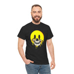 Dripping Smiley Face Tee, Unisex Cotton T-Shirt, Streetwear Fashion, Cool Graphic Tee, Perfect for Festivals, Gift for Art Lovers