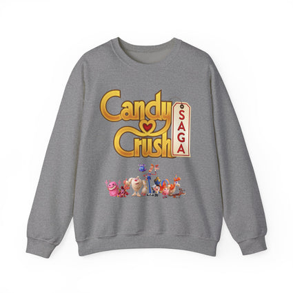 Candy Crush Front and Back Design Sweatshirt, Colorful Jumper, Fun Pullover, Sweet Treat Apparel, Cozy Top