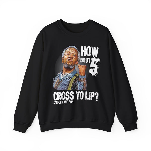 Heavy Blend Crewneck Sweatshirt - Sanford and Son Five Across Yo Face Quote Design