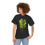 Playful Kermit Expression Tee, Cool Graphic T-Shirt, Animal Lover Gift, Casual Wear, Eco-Friendly Fashion, Fun Summer Outfit